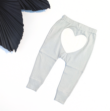 Load image into Gallery viewer, Dove Grey Heart Bum Pants
