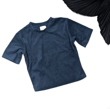 Load image into Gallery viewer, Navy Terry Towel Tee
