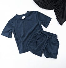 Load image into Gallery viewer, Navy Terry Towel Tee
