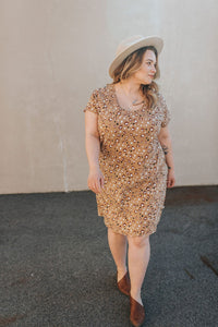 Ladies Leopard Boho Dress